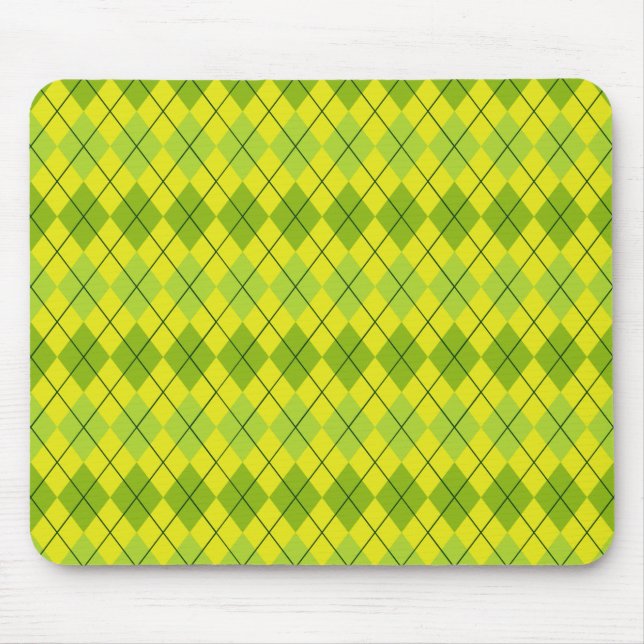 Mousepad Bright green Scottish Tartan-Pattern (Frente)