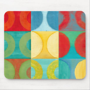 Mousepad Bright Pop Art com Círculos e Quadrados