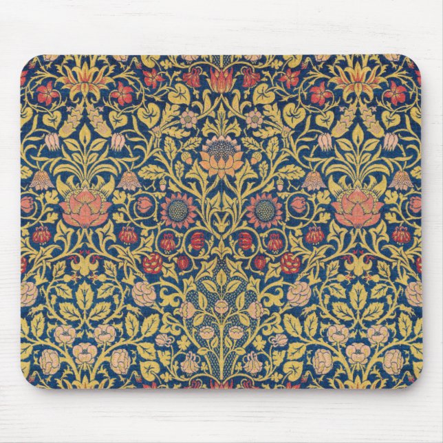 Mousepad Bright Violet e Columbine (por William Morris) (Frente)