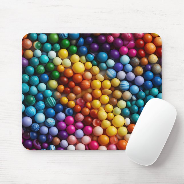 MOUSEPAD BRIGHTLY COLORED PLASTIC BEADS (Com mouse)