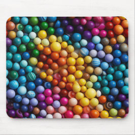 MOUSEPAD BRIGHTLY COLORED PLASTIC BEADS