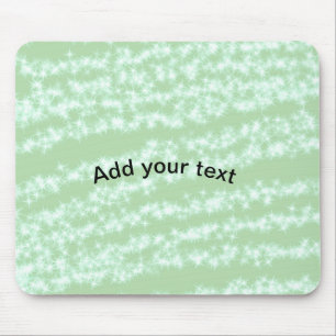 Mousepad Brilho de lantejoula pastel verde nome texto boho