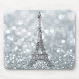 Mousepad Brilho de Purpurina Brilho Paris Torre Eiffel Glam