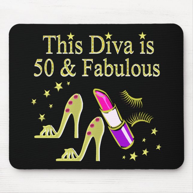 MOUSEPAD BRILHO DOURADO 50º ANIVERSÁRIO DIVA DESIGN (Frente)