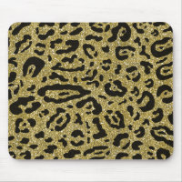 Brilho Dourado Estampa de Onça Preta Leopardo Anim