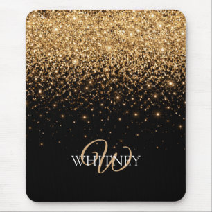 Mousepad Brilho Elegante Luxo Textura Brilho Dourado