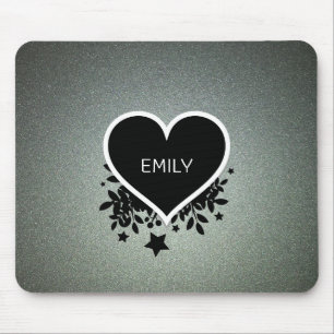Mousepad Brilho Monogrammed verde e das cinzas