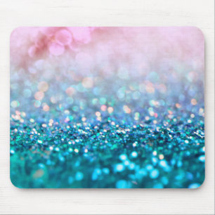 Mousepad Brilho na moda da faísca azul cor-de-rosa da