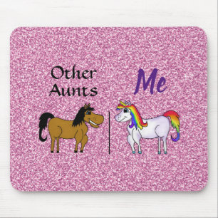 Mousepad Brilho Rosa Outras Tias Me Unicórnio