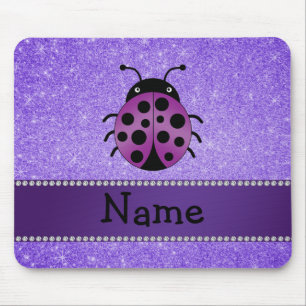 Mousepad Brilho roxo personalizado do joaninha roxo