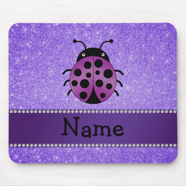 Mousepad Brilho roxo personalizado do joaninha roxo (Frente)