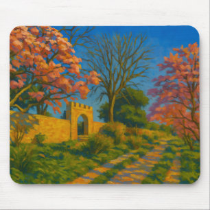 Mousepad Brilhos Gêmeos - Pintura do Caminho do Jardim Tran