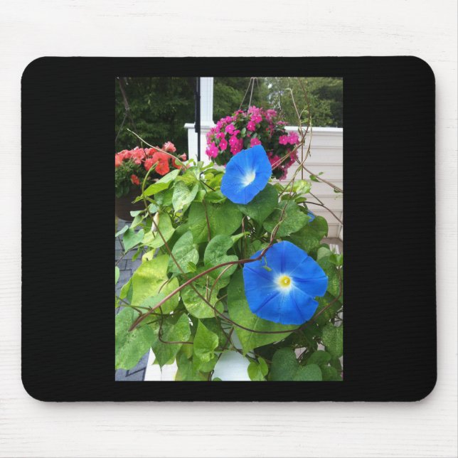 Mousepad Brilliant Blue Morning Glories (Frente)