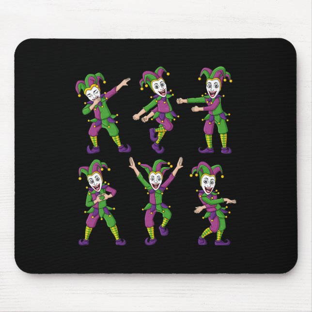 Mousepad Brincadeiras de dança Mardi Gras Diversão Meninas  (Frente)