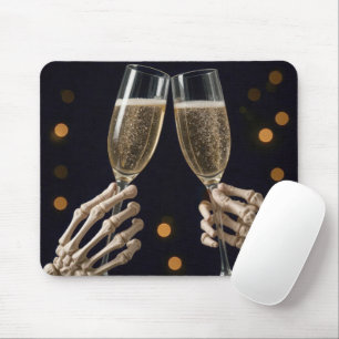 Mousepad Brinde de Champanhe de Esqueleto