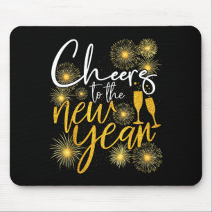 Mousepad Brindes ao Ano Novo 2026 Fogos de Artifício Feliz