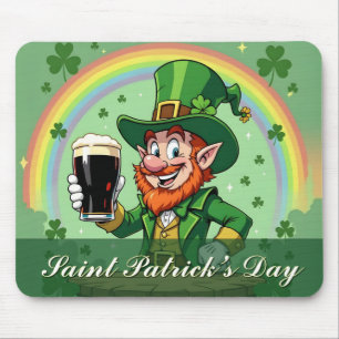 Mousepad Brindes do Leprechaun sob o Arco-íris