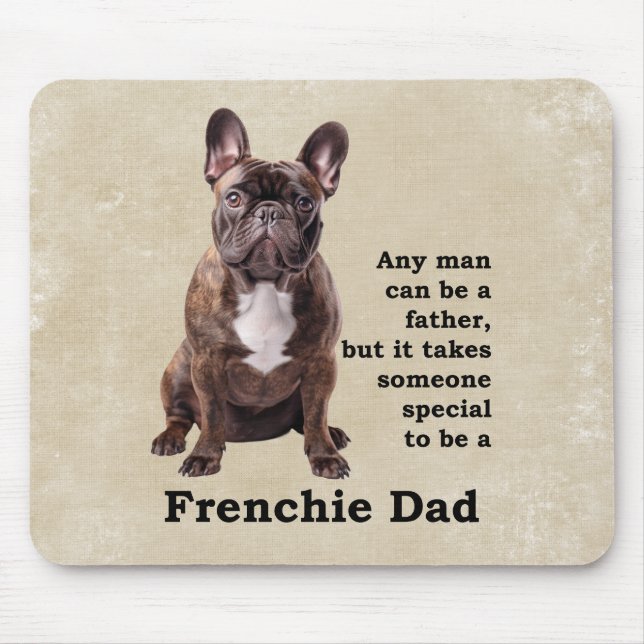 Mousepad Brindle French Bulldog Pai (Frente)