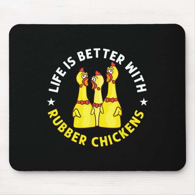 Mousepad Brinquedo de Frango de Borracha Animais Engraçados (Frente)