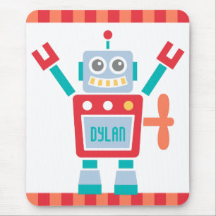 Mousepad Brinquedo de Robô Fofo Vintage para Crianças