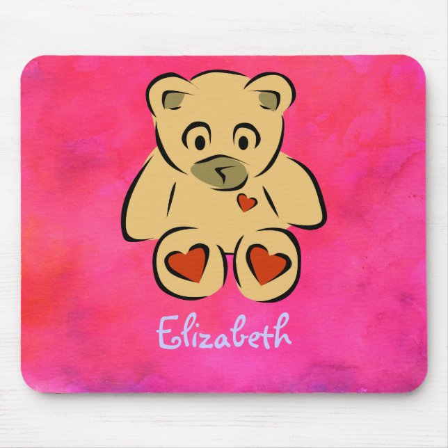 Mousepad Brinquedo personalizável do Urso de Teddy (Frente)