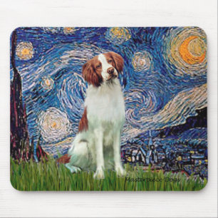 Mousepad Brittany Spaniel 3 - Noite Estrelada