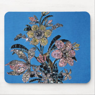 Mousepad Broche no formulário do grande buquê com brilhan