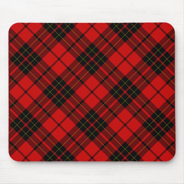 Mousepad Brodie clan tartan red xadrez (Frente)