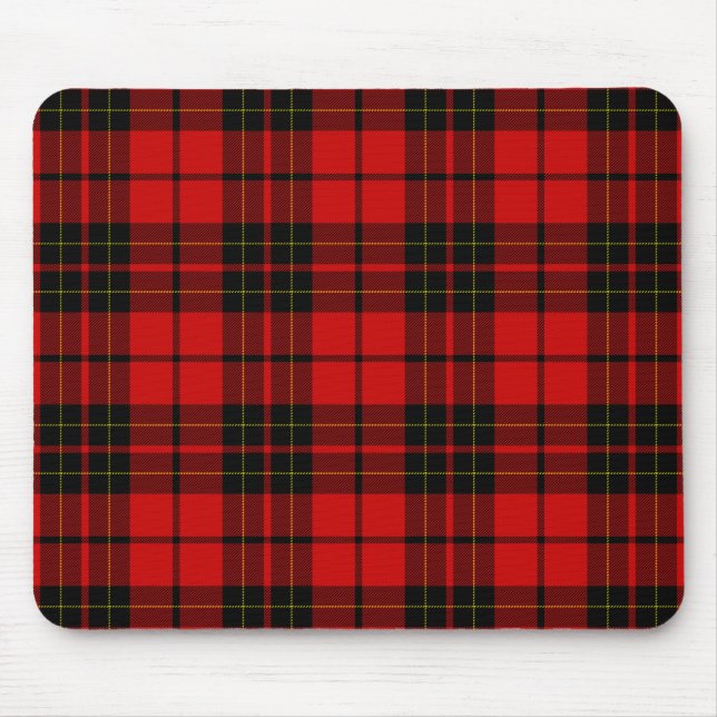 Mousepad Brodie clan tartan red xadrez (Frente)