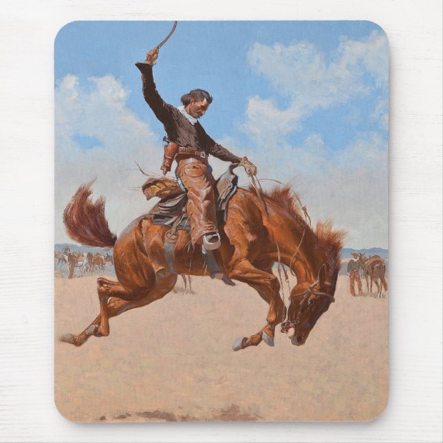 Mousepad Bronco Buster (por Frederic Remington) (Frente)