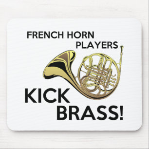 Mousepad Bronze do pontapé dos jogadores de trompa frances