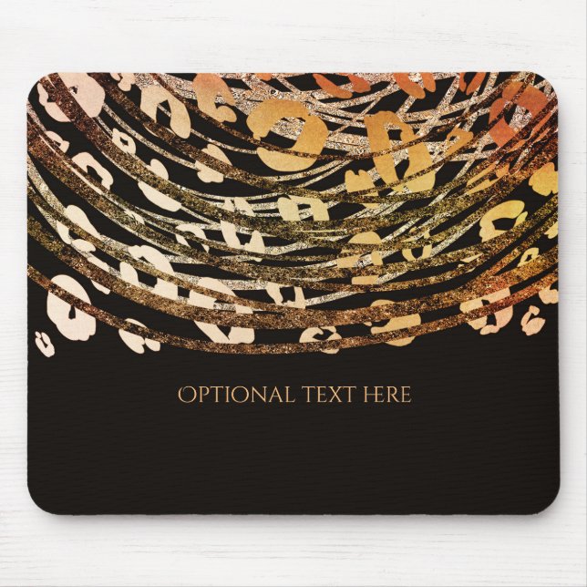Mousepad Bronze Orange Cheetah Animal Print Exotic Impressã (Frente)
