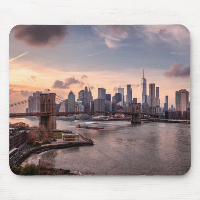 Mousepad Brooklyn Bridge e Lower Manhattan (Frente)