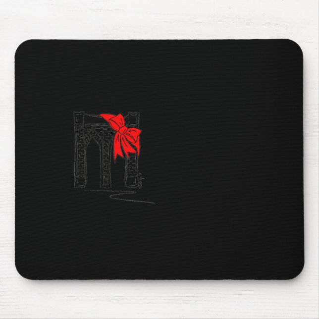 Mousepad Brooklyn Bridge New York City Nyc Christmas T Shir (Frente)