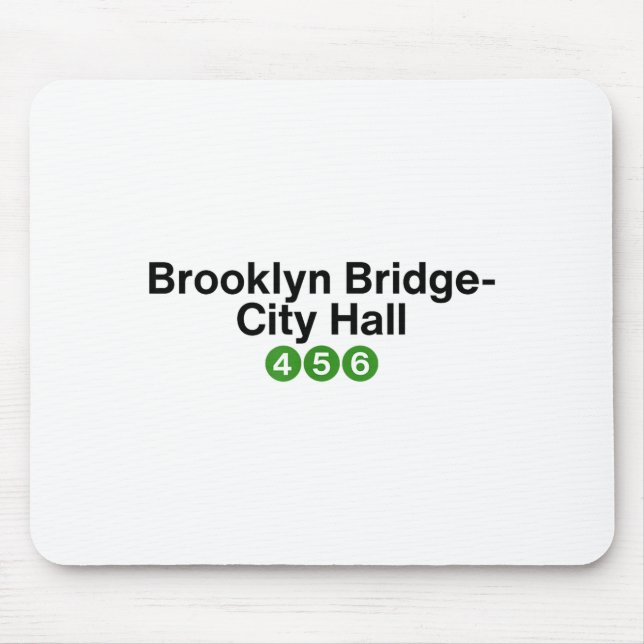 Mousepad Brooklyn Bridge New York Subway Station Signs, Nyc (Frente)