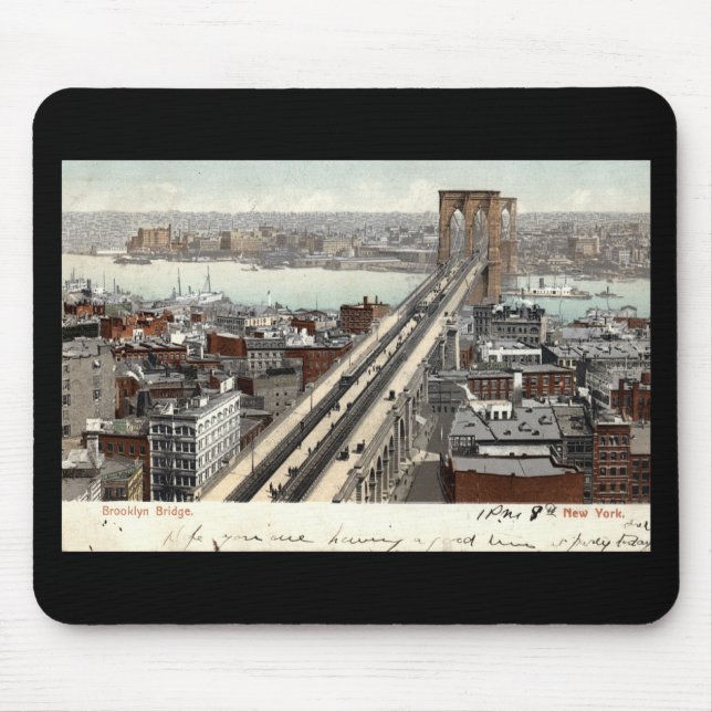 Mousepad Brooklyn Bridge NY 1907 Vintage (Frente)