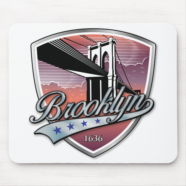 Mousepad Brooklyn Design Silver (Frente)