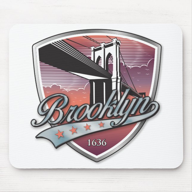 Mousepad Brooklyn Design Silver (Frente)