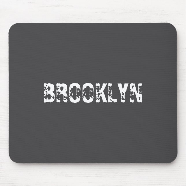 Mousepad Brooklyn New York City Nyc White Text Nostalgic  (Frente)