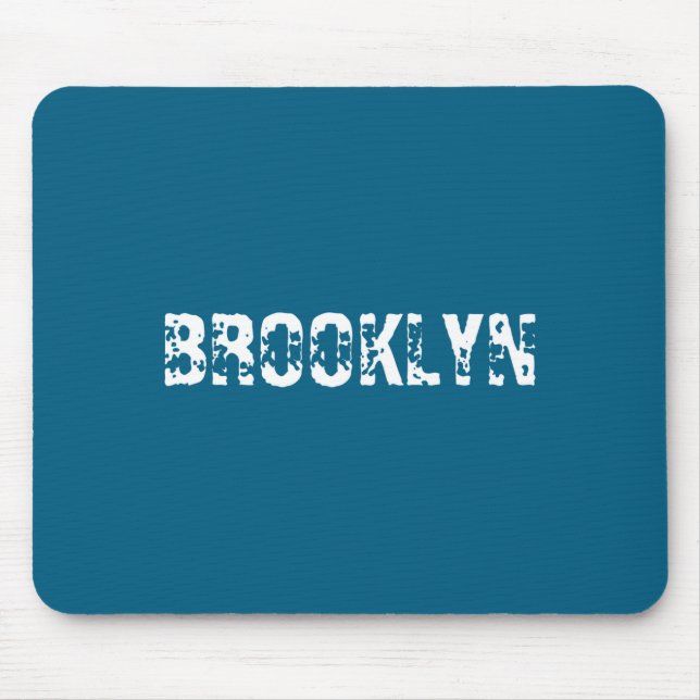 Mousepad Brooklyn New York City Nyc White Text Nostalgic  (Frente)