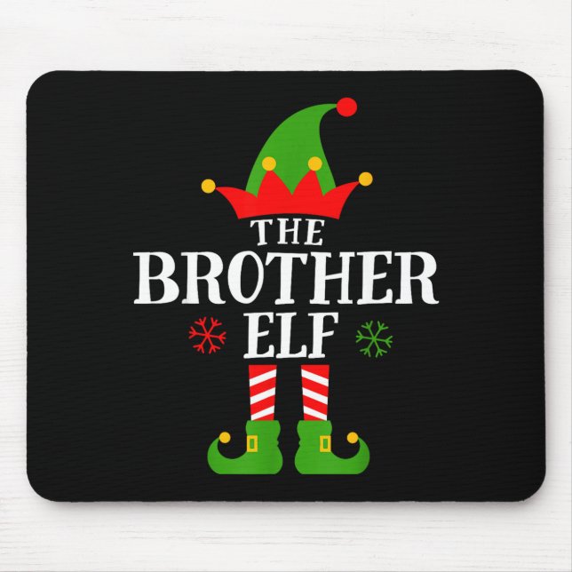 Mousepad Brother Elf Funny Matching Family Group Christmas  (Frente)
