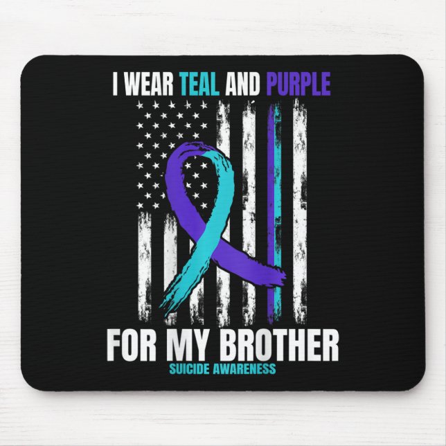 Mousepad Brother Suicida Awarse Prevention American Flag (Frente)