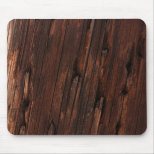 Mousepad Brown afligido latido de madeira Mouspad