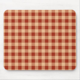 Mousepad Brown Checkered Gingham Pattern