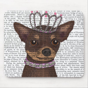 Mousepad Brown Chihuahua e Tiara