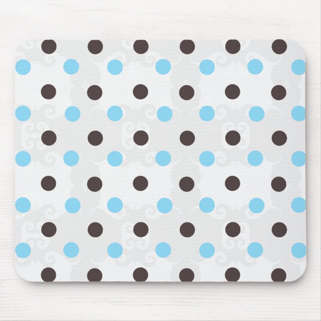 Mousepad Brown e bolinhas azuis (Frente)
