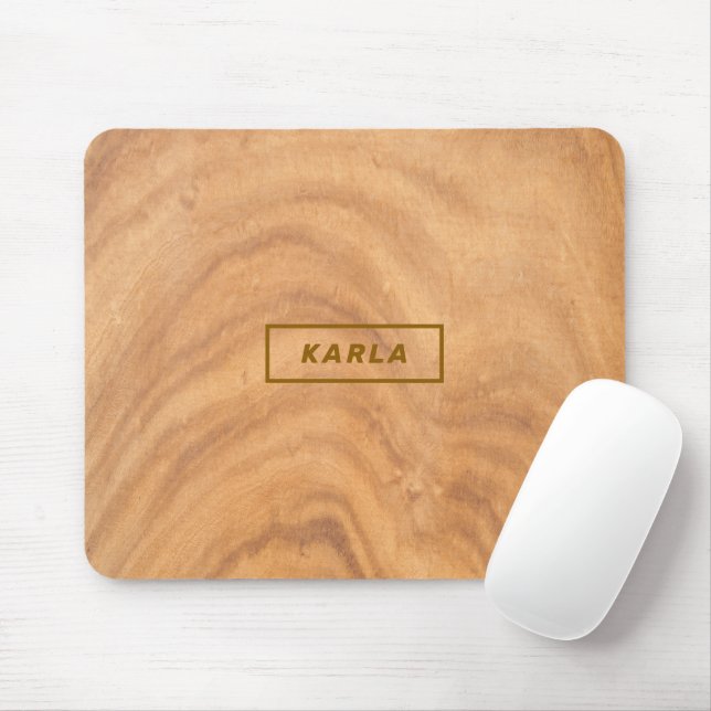 Mousepad Brown Faux Wood (Com mouse)