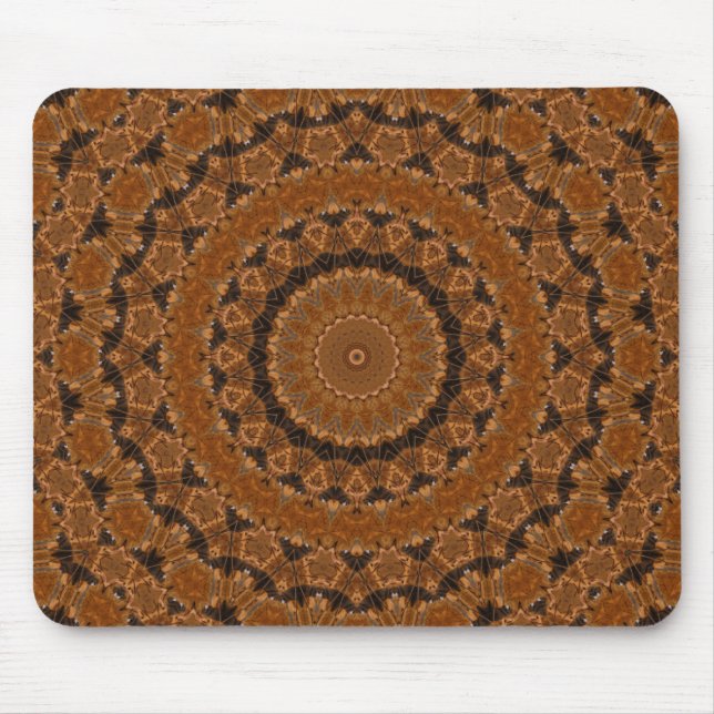 Mousepad Brown Mandala Wheel (Frente)
