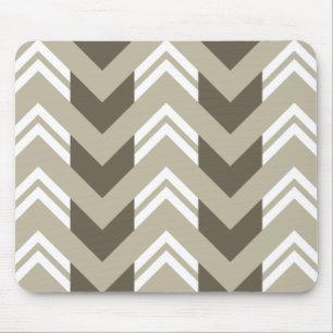 Mousepad Brown moderno, bege, teste padrão branco de