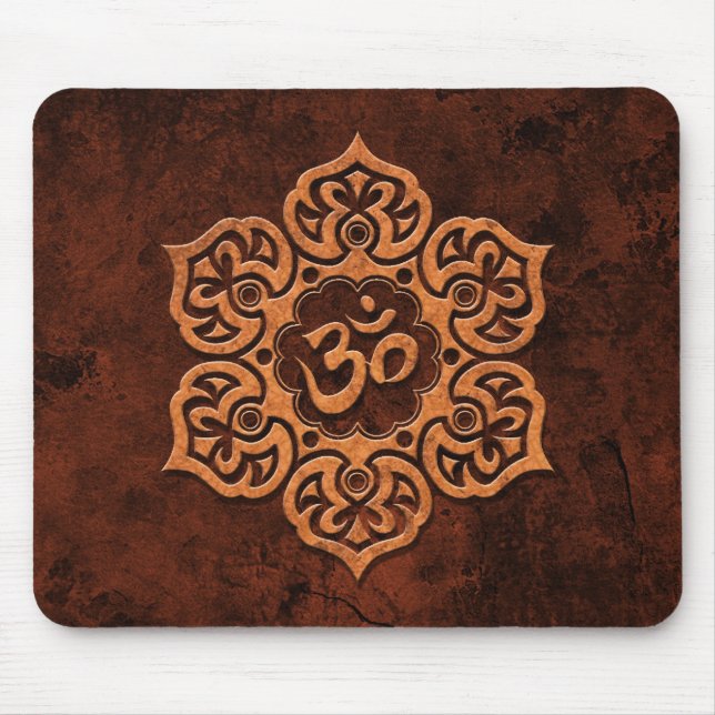 Mousepad Brown OM floral de pedra (Frente)